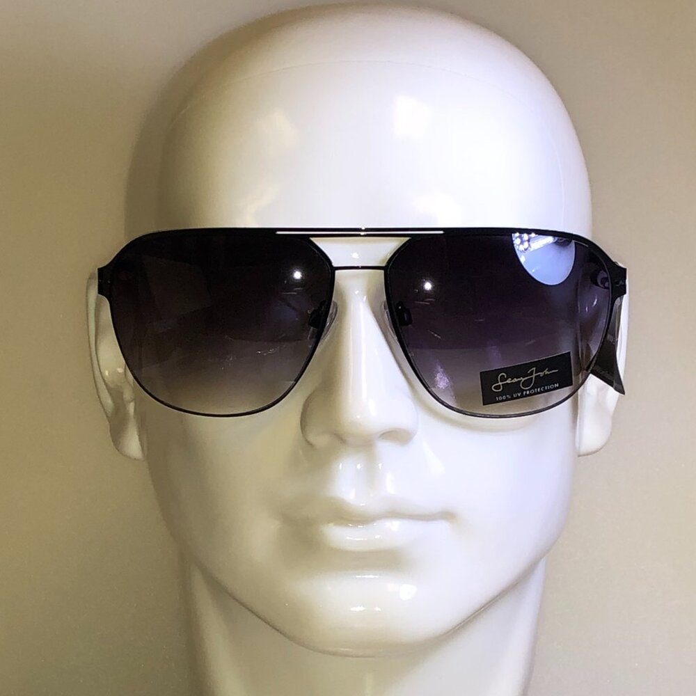Sean John Black Aviator Sunglasses